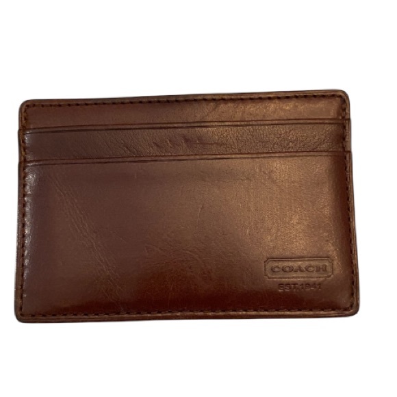 Coach Other - COACH Brown Leather Slim Card Case